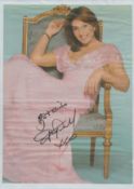 Jane McDonald signed Approx. 11x8 Inch. Colour picture Magazine cut out affixed onto white sheet. Is