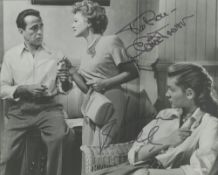 Lauren Bacall (1924-2014) and Claire Trevor (1910-2000), a dual signed 10x8 inch photo (with one