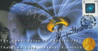 NASA Astronaut Apollo 14 moonwalker Dr Edgar Mitchell signed Space Nobel Prize 2001 postmarked