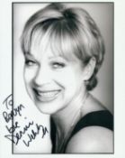 Denise Welsh signed 10x8 inch black and white photo dedicated. Good condition Est.
