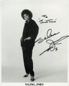 Salena Jones signed 10x8 inch black and white. Dedicated. Good condition Est.