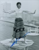 Esther Ofarim signed 10x8 Inch black and white photo. Is an Israeli singer. Good condition Est.