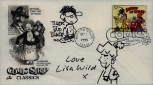 Lisa Wild signed Comic Strip FDC. Good condition Est.