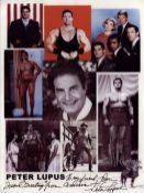 Peter Lupus signed colour movie promo photo, measures 8 inch by 11 inch. Dedicated. Good condition