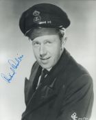 Michael Medwin signed 10x8 inch black and white photo.. Good condition Est.