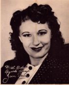Joan David signed 7x5 inch black and white photo with original Los Angeles mailing envelope. Good