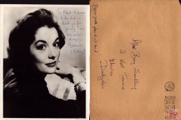 Barbara Shelley signed 10x8inch black and white photo with original mailing envelope. Dedicated.