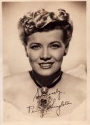 Penny Singleton signed 7x5 inch vintage black and white photo with original Colombia mailing