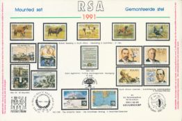 South Africa mounted stamp set Animals and Scientists 1991. Good condition Est.