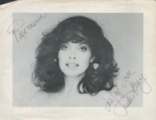 Linda Gray signed 11x8 inch black and white vintage photo. Dedicated. Good condition Est.