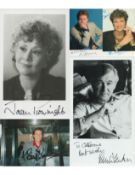 TV FILM 5 signed 6x4 inch photos signed by Lionel Blair, Rory Bremner, Joan Plowright and more. SOME