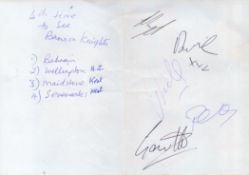 Autographs of all the Barron Knights signed on 17.3.2001. Good condition Est.