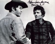 Hollywood movie star Patrick Wayne signed Bears and I movie scene 8x10 photo. Good condition Est.
