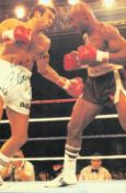 Marvellous Marvin Hagler signed 12x8inch colour photo. Good condition Est.
