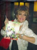 Amanda Barrie signed 10x8 inch colour photo. Good condition Est.