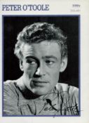 Peter O'Toole signed 7x5 inch black and promo photo. Good condition Est.