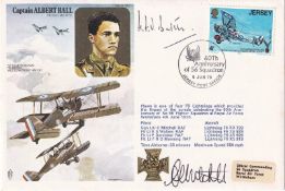 HA2 Capt A Ball VC May 1917 A Cdre H Battle WW1 Pilot Flew in 11 and 60 Sqdns. 8 Jun 76 Jersey