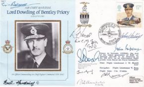 CMD7a Lord Dowding Signed by 8 Battle of Britain Pilots, Crew. 16 Sept 86 BFPS 2123-46th Anniv of
