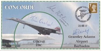 Concorde G - BOAE Grantley Adams Airport Barbados. Signed by 3 Concorde Pilots. 20 Aug 07 Heathrow