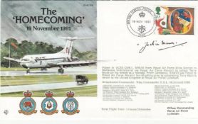 AC55d The Homecoming 19 November 1991 Signed John Mann Hostage Battle of Britain Pilot. 19 Nov 91