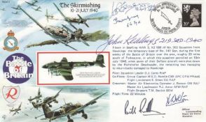 Rare RAFA2 Battle of Britain Skirmishing Signed W R Evans 85, 249 Sqn's Plus 3. 6 Feb 90 BFPS 2217