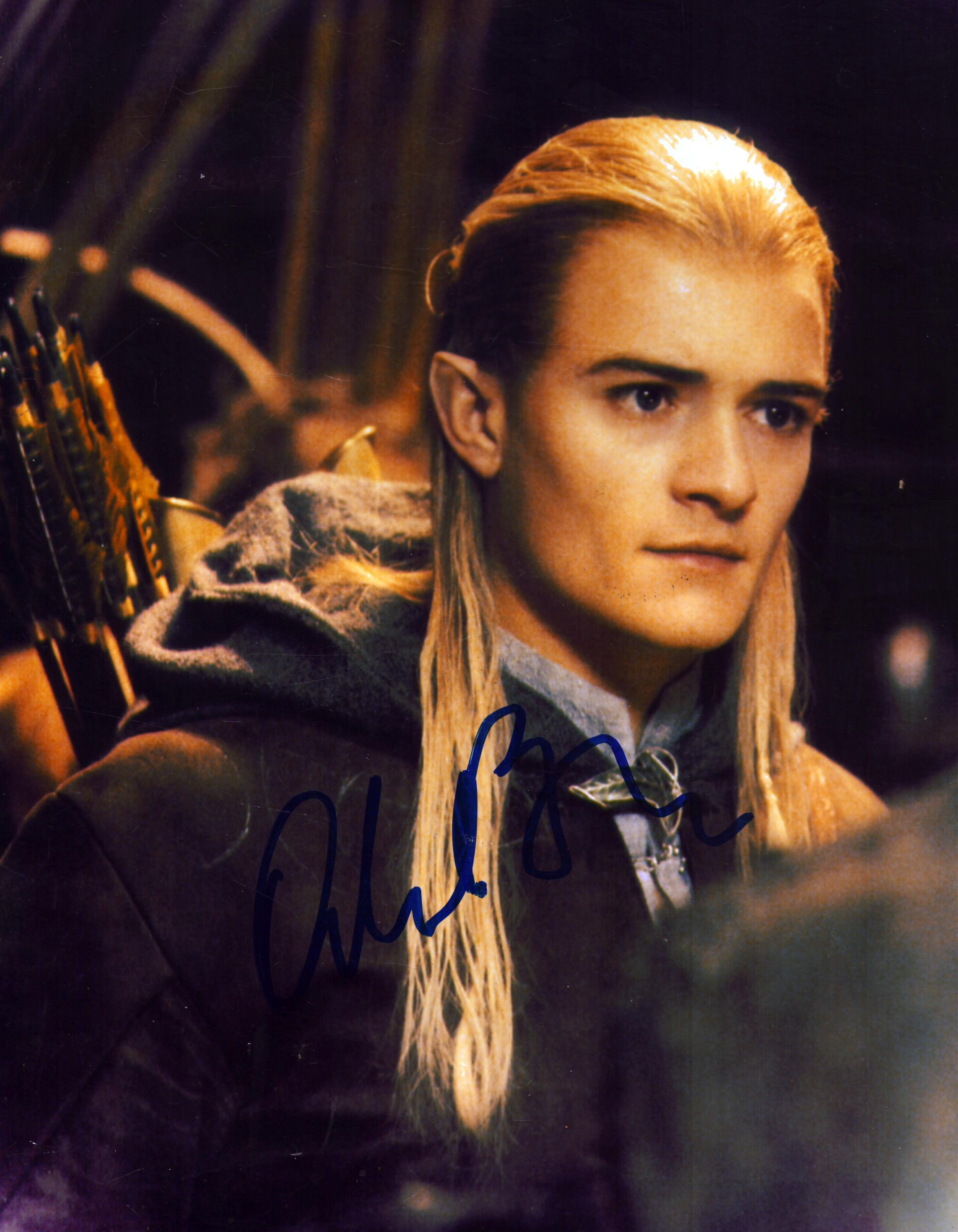 Orlando Bloom signed 10x8 inch Lord of the Rings colour photo. Good condition. All autographs come