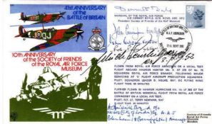 41st Anniv of the Battle of Britain Signed 4 Battle of Britain Pilots, 1 Luftwaffe Pilot. 12th