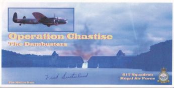Operation Chastise The Dambusters F/O F E Sutherland front gunner on Dambuster Raid. Missing Stamp