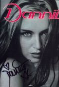 Dannii Minogue signed 7x5 inch black and white promo photo. Good condition. All autographs come with
