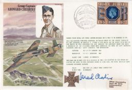 HA16c Cheshire Own FDC Signed by Leonard Cheshire VC Victoria Cross holder. 13 May 1977 BFPS 1570