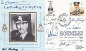 CMD7a Lord Dowding Signed by 6 Battle of Britain Pilots, Crew. 16 Sept 86 BFPS 2123-46th Anniv of