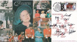 JS(CC)73c The Queen Mothers Century. signed by full Red Arrow Display 2000 Team. Crown Agents The