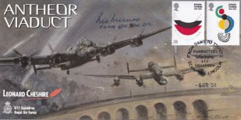 617 Sqn Antheor Viaduct Signed by Les Munro Dambuster pilot with 617 Sqn. 6 Apr 04 Scampton From