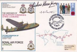 RAF Upavon Signed by A Humphrey Battle of Britain pilot, H Burton 1st British POW escapee. 31 Aug 72