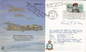 B32c 50th Anniversary B 17 Signed 3 USA Pilots Le May, F Gailer, W E Hardy. 4 Oct 83 Washington DC