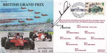 JS(CC)7B British Grand Prix Silverstone. Flown by Red Arrows Signed Mario Andretti. 16 July 1995