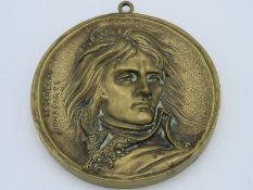 A bronze plaque depicting 'Le Generale Napoleon' s