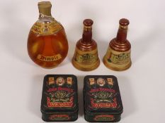 A vintage bottle of Dimple blended Scotch whisky,