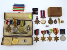A collection of family & related medals: a silver