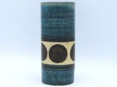 A Troika St. Ives cylinder vase, signed HC, 158mm