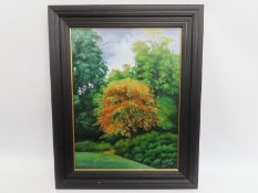 Charles Summers (b.1945), framed & glazed oil on b