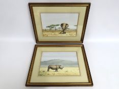 Stephen Gayford (b.1954), a framed & glazed pair o