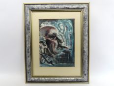 Peter Howson (b.1958), a framed & glazed acrylic d
