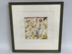 Walter Lindner (1936-2007), a framed & glazed mixe