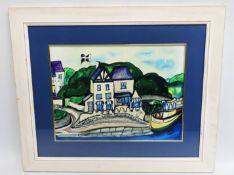 Celia Duncan, a framed & glazed acrylic titled 'Ma