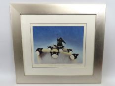 Mackenzie Thorpe (b.1956), a framed & glazed signe