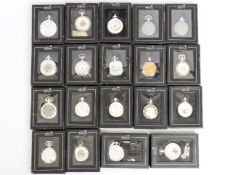 Nineteen Atlas pocket watches with presentation bo