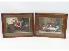 Two oak framed F.M. Bennett 1926 prints, 490mm x 3
