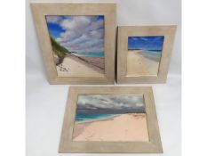 Charles Summers (b.1945), framed & glazed beach sc