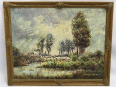 Prudence Turner (1930-2007), an impressionist oil painting on board of landscape, image size 710mm x
